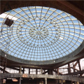 Instalación rápida Estructura de cúpula geodésica de vidrio de marco de acero ligero